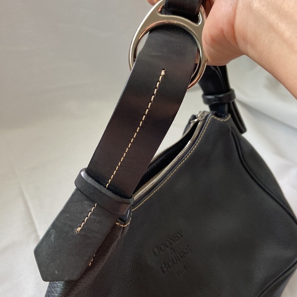 Dooney & Bourke Black Leather Hobo - Picture 7 of 12